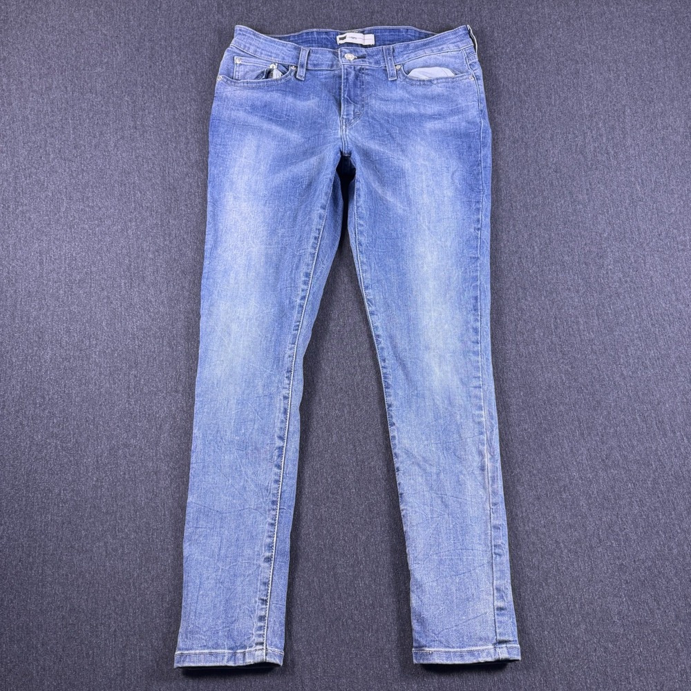 Levi's Womens Blue Stone Wash Denim Mid Rise Legging Skinny Jeans Size 31X30